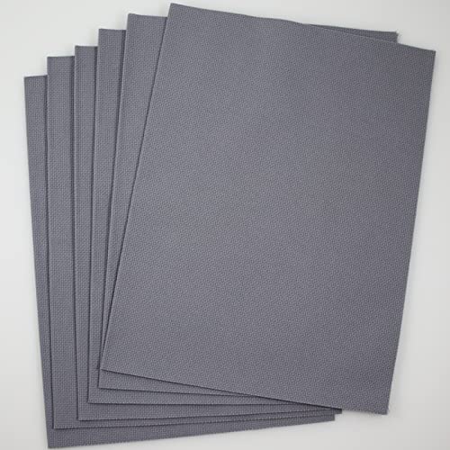 Image of KCS 4 /6 pc of 12 inch x 18 inch 18CT Counted Cotton Aida Cloth Cross Stitch Fabric (6 pc, Light Steel Grey)