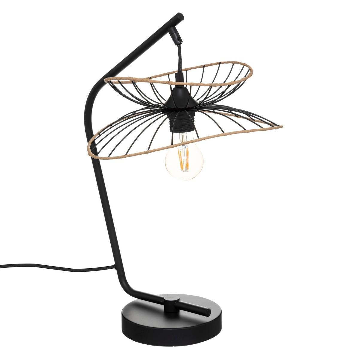 Lampe arc H50 Alara noir Atmosphera - Noir