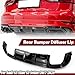 Rear Bumper Diffuser Lip Spoiler Gloss Black for Audi A3 Sline S3 Sedan 2017-2020