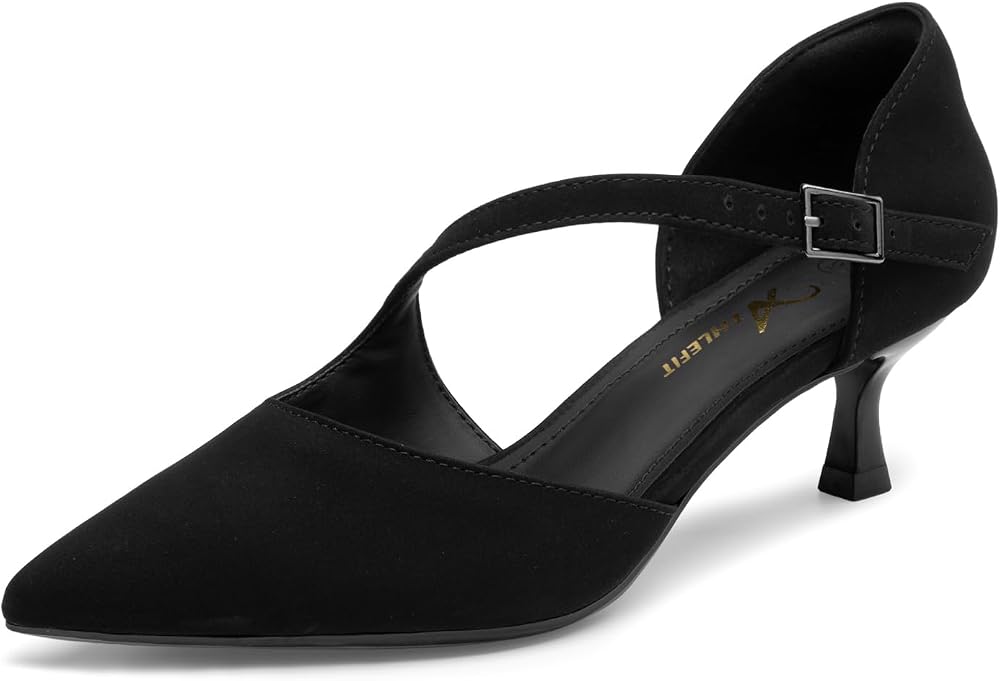 Women's Low Kitten Heel Pumps Dress Shoes — 사진 1