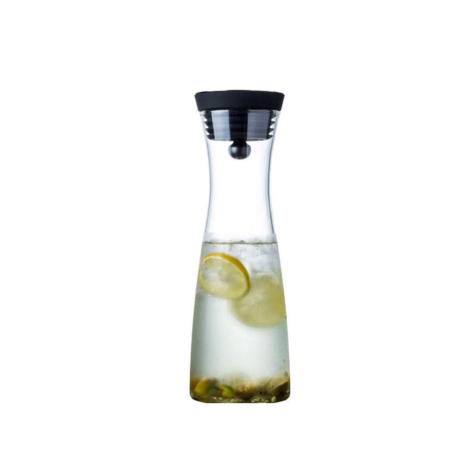 LUCBEI Jarra de Vidrio Jarra de Vidrio de Gran Capacidad for el hogar con Tapa for té de Hielo y Jugo casero. Plaza de Agua de borosilicato Resistente al Calor Jarra de Té Helado