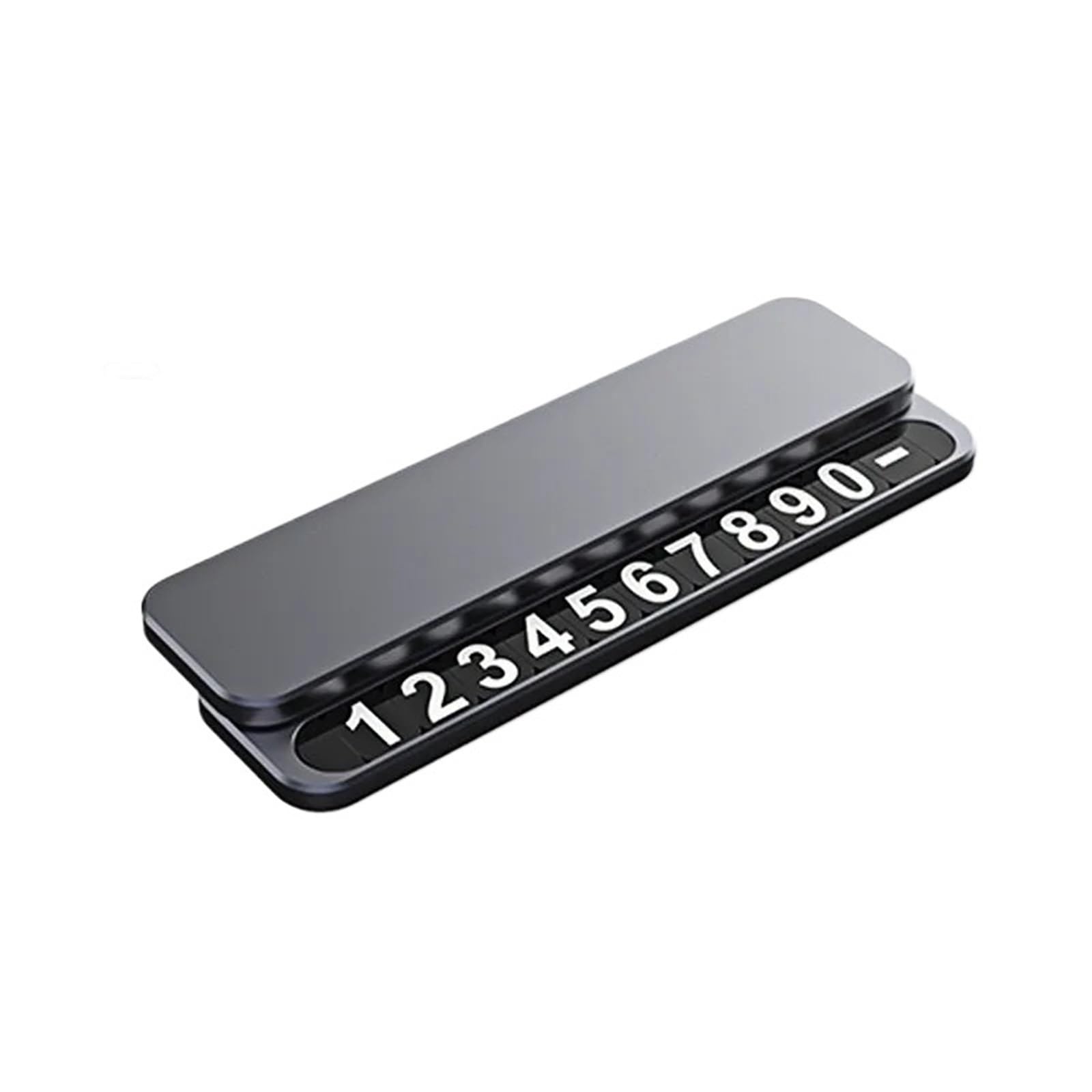 2Pcs Hidden Decoration Mobile Phone Number Plate Temporary Parking Car Supplies Moving License for Car(Grey)