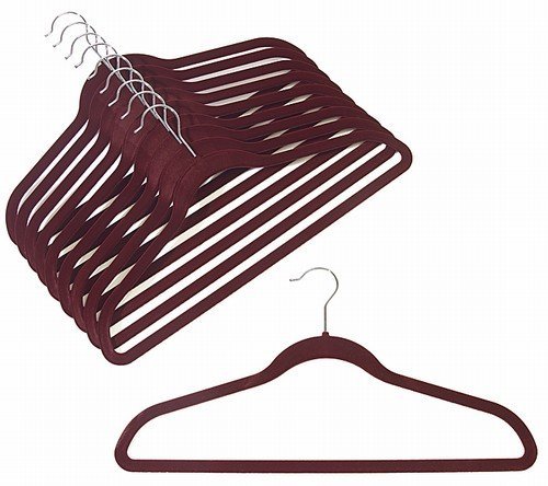Slim-Line Burgundy Shirt/Pant Hangers - Pack of (20)