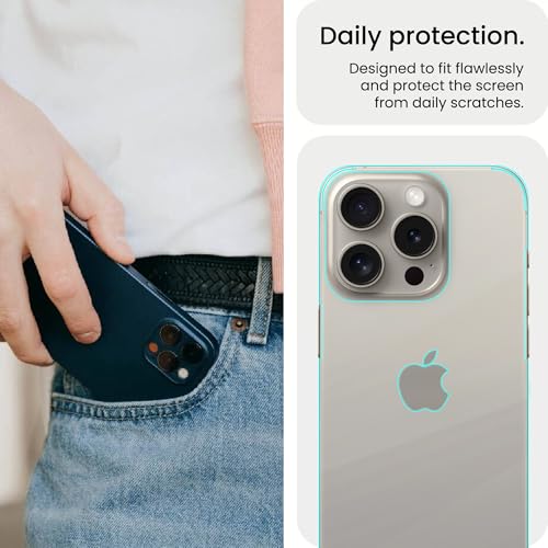 Image of ArmourPro Back Screen Protector for iPhone 15 Pro, Premium Ultra Thin TPU Back Membrane Guard, Bubble-Free, Edge to Edge Coverage, Fingerprint Friendly | Crystal Clear, 1 Pack