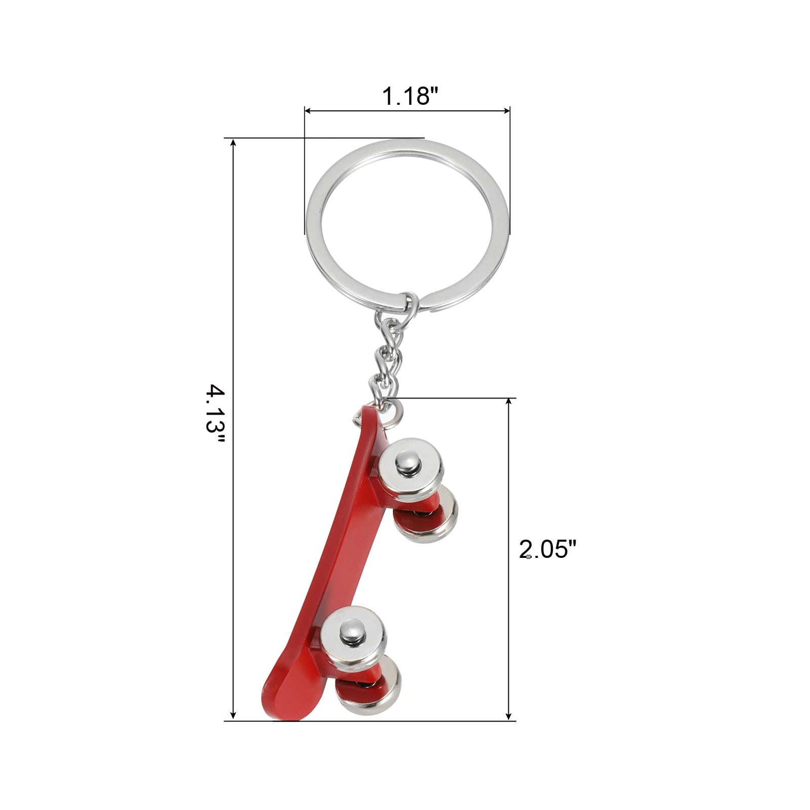 PATIKIL Skateboard Keychain - Image 2
