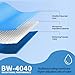 BW-4040 RO Membrane, BW 4040 Reverse Osmosis Membrane for Brackish Water Treatment, Desalination, Commercial, Industrial, Agricultural, Reverse Osmosis Replacement Filters 4