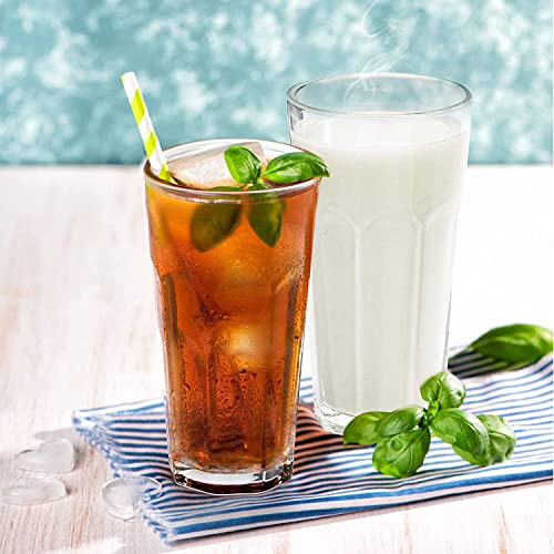 Image of bellemax 400 ML Drinking Glasses, Highball Lead-Free Glasses, Tumblers for Mixed Drinks, Water, Juice, Beer, Cocktail and Mixed Drinks (6)