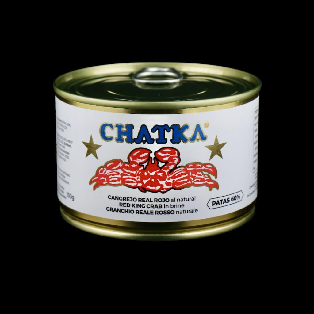 Chatka Crabe Royal Rouge, Pattes et Chair Émiettée, Conservation Traditionnelle, 60% (150 gr)