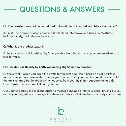 Dry Shampoo For Dark Hair - Organic Dry Shampoo Travel Size, Hair Powder Dry Shampoo for Women and Men, Volumizing Powder for Hair and Texture Powder, Hair Volume Powder for Brunette Hair