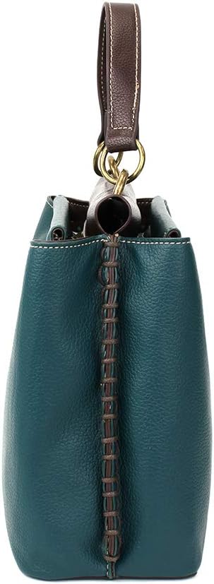 CHALA Charming Satchel with Adjustable Strap - Metal Dragonfly - Turquoise