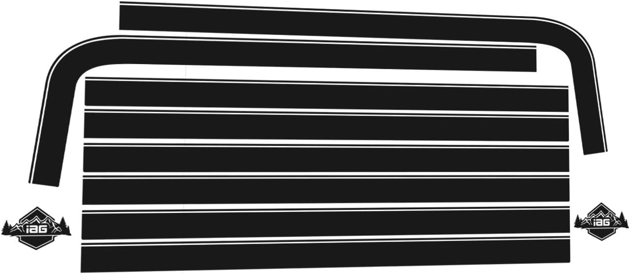 IAG Off-Road Boss Style Vinyl Stripe Kit (Matte Black) for Ford Bronco 4 Door 2021+ (Not Sport or Raptor)