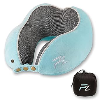 FLOWZOOM Nackenkissen Kinder Nackenhörnchen Kinder für zu Hause zum Lesen | Kinder-Reisekissen aus Memory Foam mit extra weichem Kissenbezug für Kids ab 7 J. - Comfy Kids Blau FLOWZOOM Nackenkissen Kinder Nackenhörnchen Kinder für zu Hause zum Lesen | Kinder-Reisekissen aus Memory Foam mit extra weichem Kissenbezug für Kids ab 7 J. - Comfy Kids Blau