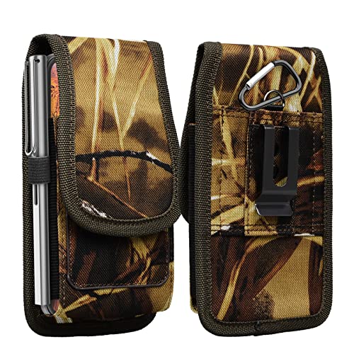 Njjex Phone Holster for Samsung Galaxy Note 20 Ultra Note 10 9 8 S25 Ultra S24 S23 S22 S21+ S20 S10 A14 A15 A16 A36 A35 5G Moto G 5G G Stylus 2025 Nylon Cell Phone Belt Clip Holder Pouch Carrying Case