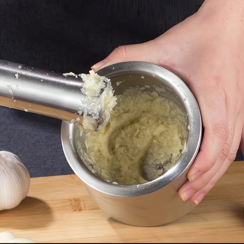 Mortaio Con Pestello Mortaio for aglio da cucina, ciotola for pestare il peperoncino, set di mortaio e pestello for pepe, spremiaglio, macinapeperoncino domestico