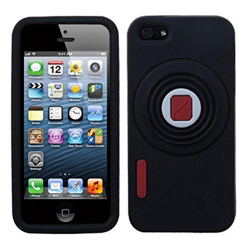 Mybat Iphone5Caskpt804 Pastel Camera With Stand Protective Case For Iphone 5 / Iphone 5S - 1 Pack - Retail Packaging - Black #TOP22