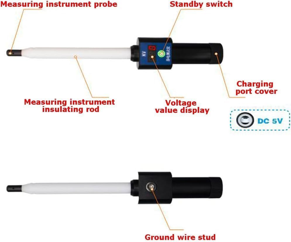 LED Digital Display Static Detection Tool Static Tester 0~100kv Portable Static Meter