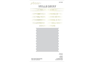 Spellbinders Hexi-Gem Sentiments Glimmer Hot Foil Plate