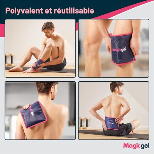 Magic Gel - 30x20cm - Poche de Froid pour Genou & Cheville - Compresse à Glace Versatile - Vessie de Froid Réutilisable & Durable - Pack Gel Coude – vue 7