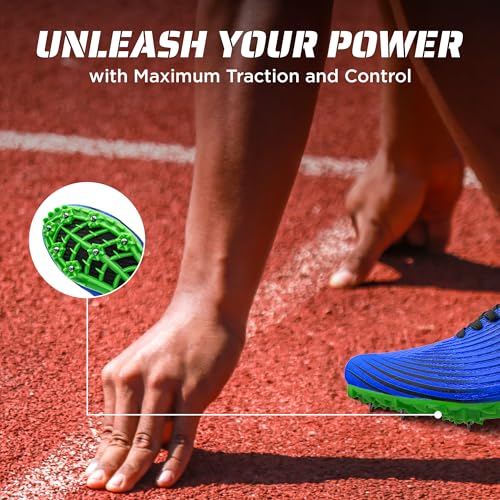 RUNIC Track & Field Shoes for Men, Women & Kids – Pro Running Spikes for Sprint, Race & Training – 7 Spikes + Extra Spikes & Wrench (US Men Size)3