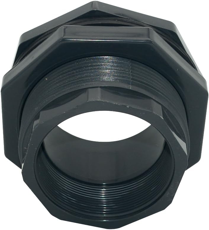 DAN SPEED DN80 PVC Pipe Fitting Reducer, Bulkhead Fitting Water Tank Connector Plumbing NPT for Rain Barrels, Aquariums, Tubs, Pools (DN80)