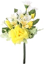 なーむくまちゃん工房 小さい仏花（Ｓ） お仏壇用の造花 高さ15cm Sサイズ (黄色)