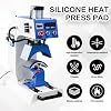 4 Pcs Silicone Heat Press Cover Pad Mat 6.5x2.56x0.2 & 7.87x3.35x0.2 - 2 Sizes - Heat Resistant Foam Heat Press Accessories and Supplies for Hat Press, Transfer Vinyl, DIY Small Business