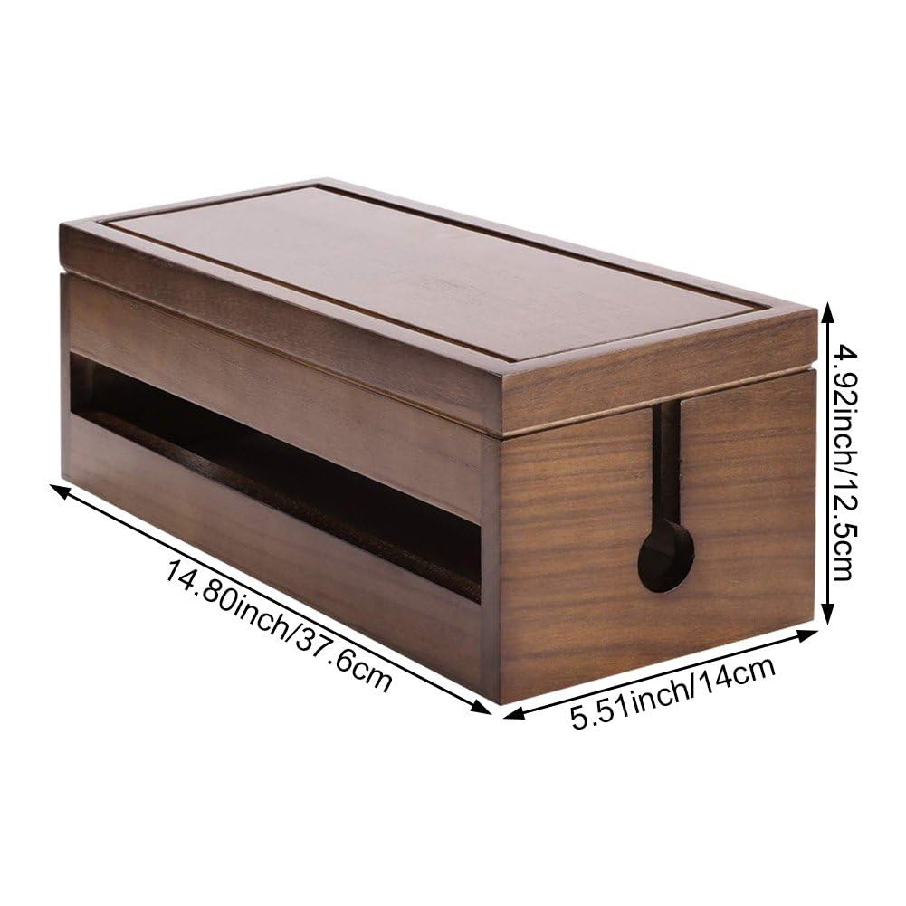 Caja De Gestión De Cables De Madera, Organizador De Cables, Caja De Almacenamiento De Cables, Funda Oculta, Cubierta Protectora De Almacenamiento para Cargador para Hogar Y Oficina