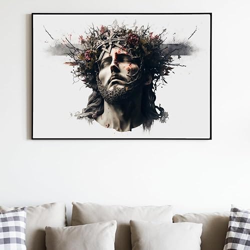 Miniatura 2 de Bibble poster, Religious themed canvas wall art, Jesus picture, Christian artwork
