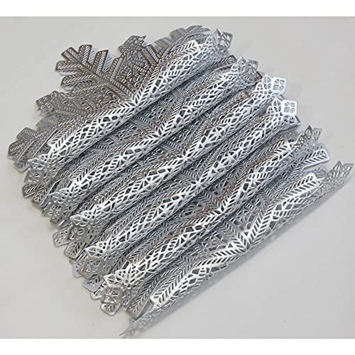 Wintop Group 15"×17" Vinyl Metallic Placemats Hollow Out Design, Set Of 6, Snowflake Silver #TOP4