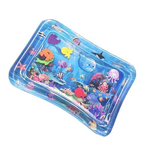 SHOWERORO ベビー用インフレータブルウォータークッション 赤ちゃん 幼児用 おもちゃ クリエイティブベビーパッド アクティビティ感覚刺激クッション 漏れ防止プレイマット 水遊び