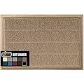 Gorilla Grip Dirt Grabber Mesh Door Mat, Low-Profile, Stain and Fade Resistant Heavy Duty Quick Dry Striped Doormat, Mats for Indoor or Outdoor Entry, Shoe Scraper, Garage Entrance Mat, 35x23, Taupe