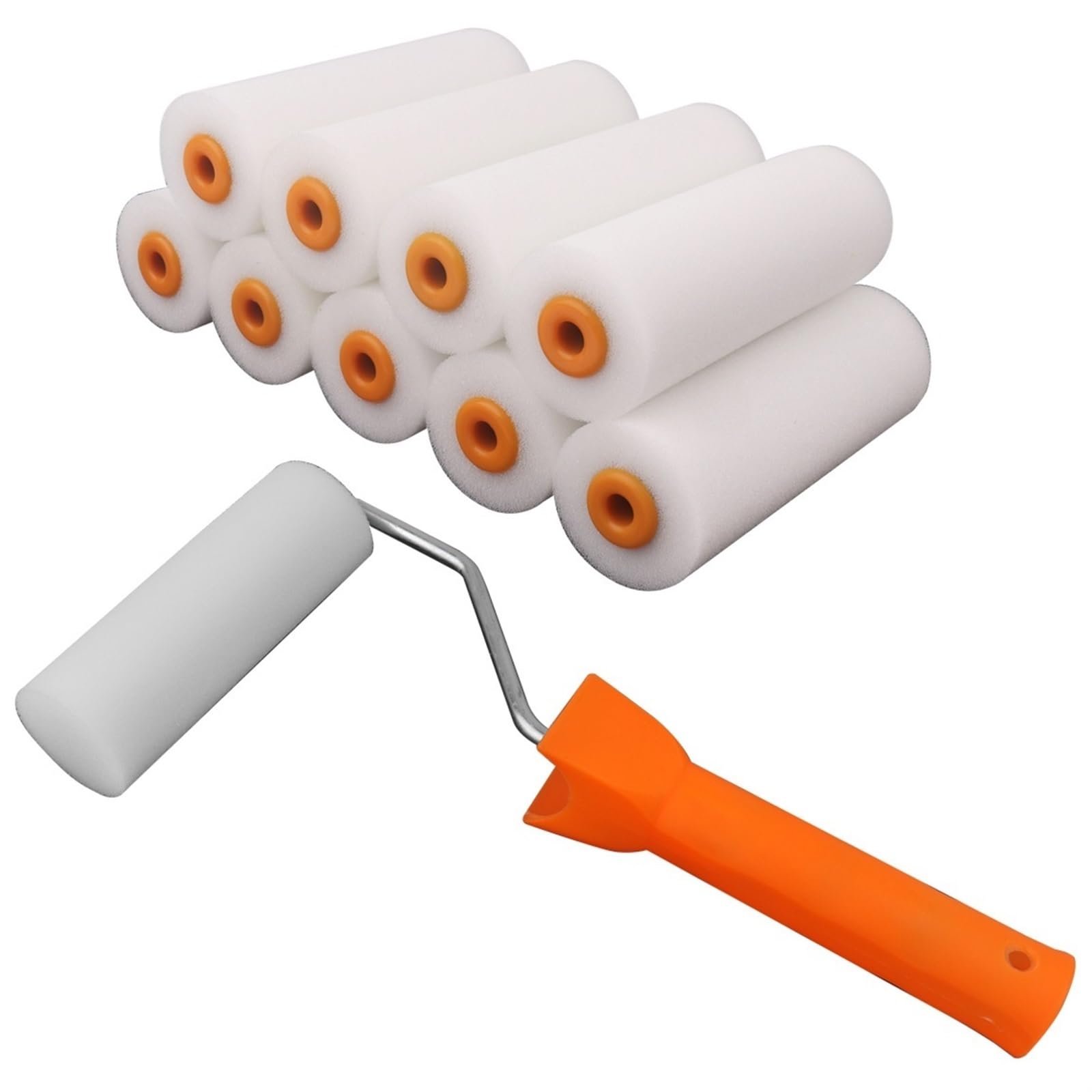 Rouleaux De Peinture 9/10/14 pièces rouleau de peinture couvre 4/6 pouces haute densité Mini rouleau de peinture éponge avec cadre Kit d'outils for la maison bricolage artisanat utilisation Kit De Pei