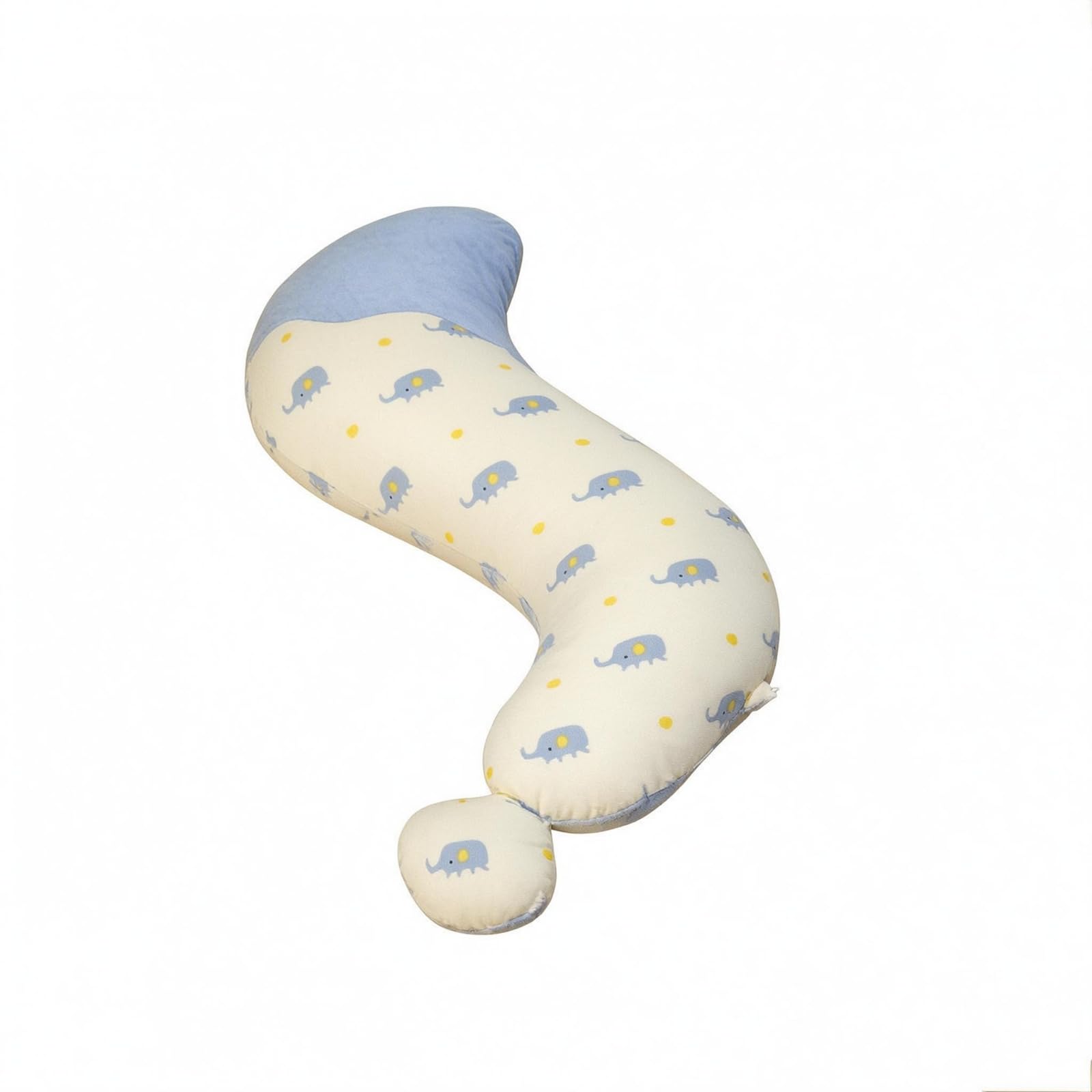 Coussin bébé courbe lavable contre les réveils fréquents avec housse douce 110x32 cm