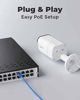 REOLINK 4K Security Camera System, RLK16-800B8 8pcs H.265 PoE Wired with Person Vehicle Detection, 8MP/4K 16CH NVR with 4TB HDD for 24-7 Recording