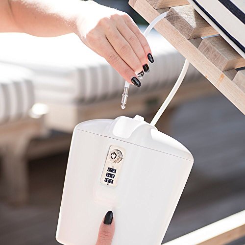 SAFEGO Portable Indoor/Outdoor Lock Box Safe with Key and Combination Access (White) - Thumbnail 5
