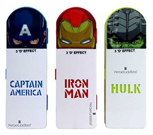 Image of Laxmi Collection Perpetual Bliss 3 Pcs Super Hero Theme Pencil Box with Stationary Kit Return Gifts for Kids Birthday Party Multicolor (Pack of 3)