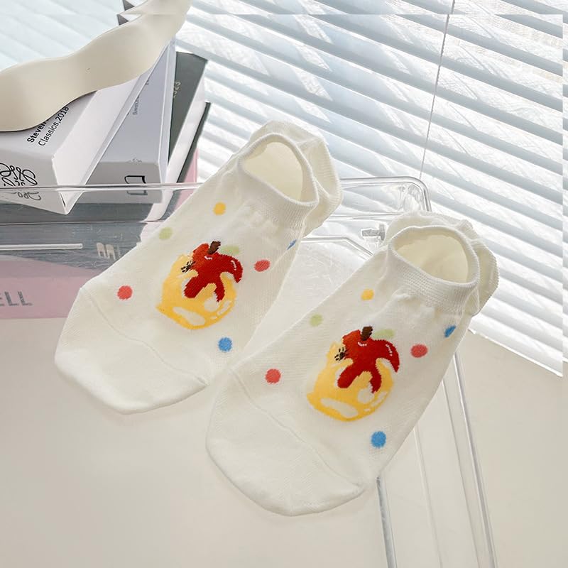 Image of Violet Mist Women No Show Socks Animal Patterned Low Cut Liner Socks Girls | Non Slip Invisible Socks, Novelty Funny Pattern Footies Flat Boat Socks Casual, Summer