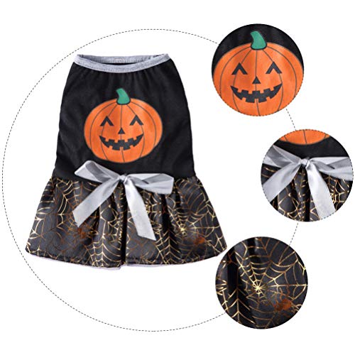 POPETPOP Cachorro Vestido de Halloween - Tema de Halloween Filhote de Cachorro Vestido de AbÃ³bora C