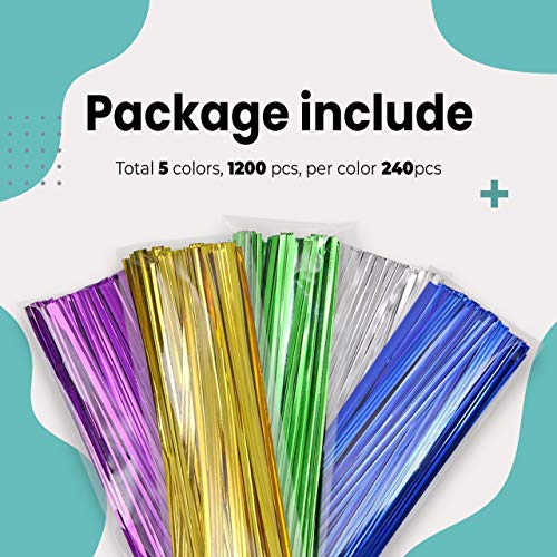 1200pcs 4” Metallic Twist Ties - Image 5