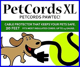 PetCords Dog And Cat Cord Protector- Protects Your Pets From Chewing Through Insulated Cables, Unscented, Odorless (REGULAR-20 FT, CLEAR (6 METERS))