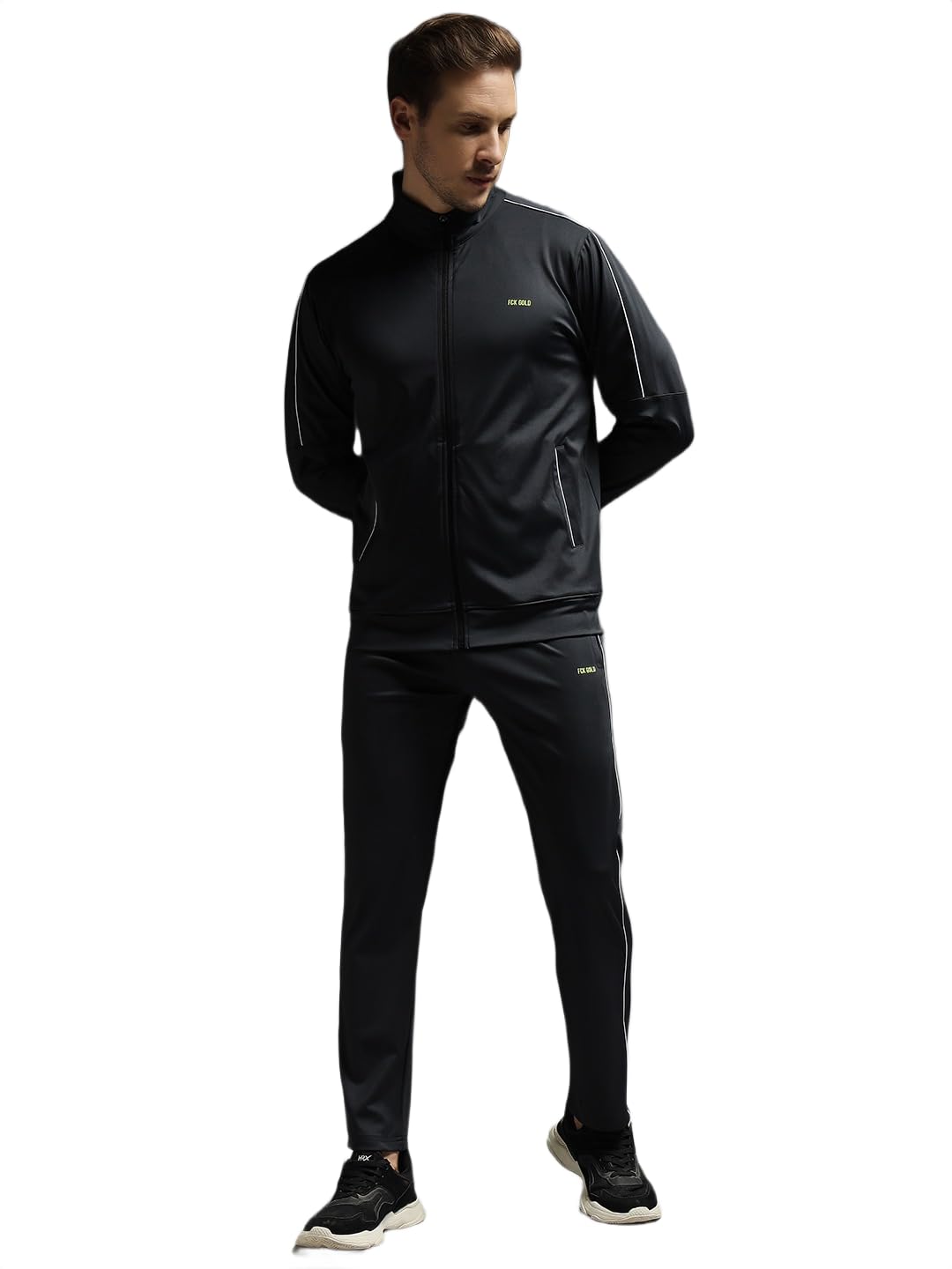 Men’s Winter Fleece Tracksuit | Soft Polyester Warm 2-Piece Set with Zip-Up Sweatshirt & Track Pants | Comfortable Sportswear for Gym, Running & Casual Wear/DFTS-3-image-23