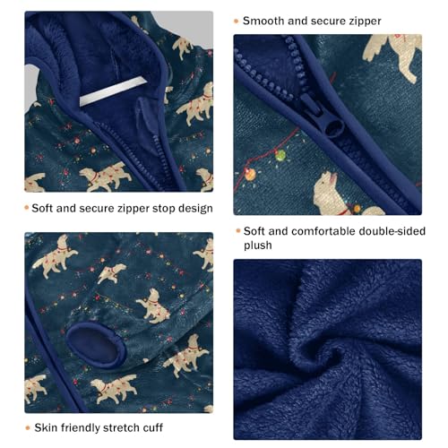 Boys' Fleece Hoody Jacket Zip Up Coat Warm Fall Winter Plush Jacket Labrador Dog Christmas Long Sleeve Outerwear3