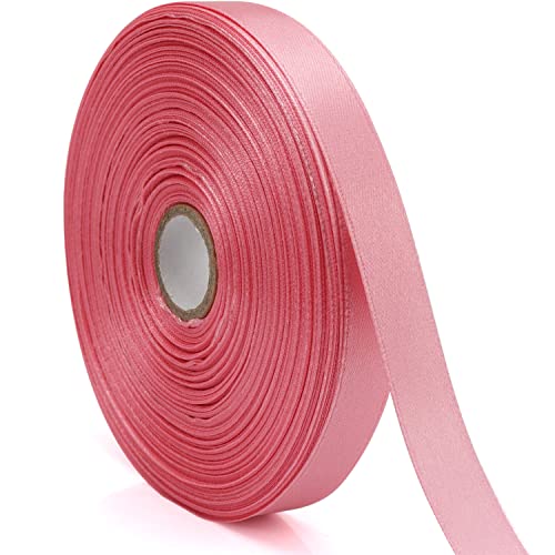 Nsilu 1/2 inch, Rose Gold Ribbon for Gift Wrapping 50 Yards Perfect Wedding Party Wreath Sewing DIY Hair Accessories Decoration Floral Hair Balloons Other Projects