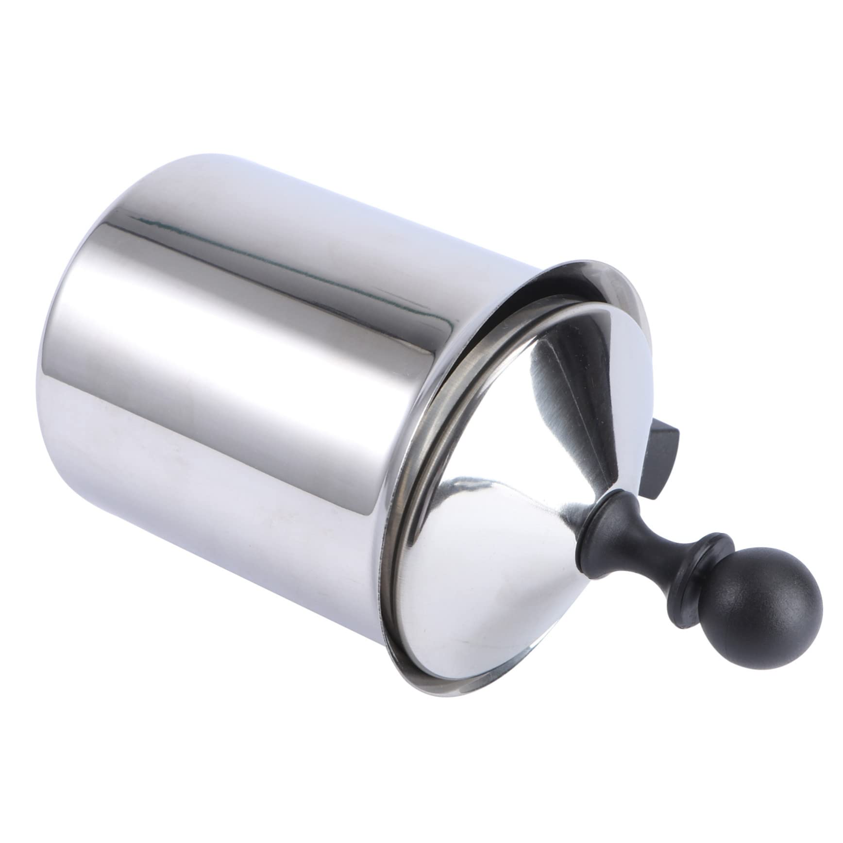 BRIGHTFUFU 1Pc Manual Milk Frother Silver Accessory for Milk and Bubble Making Easy to Clean and for Cappuccino and Latte Art