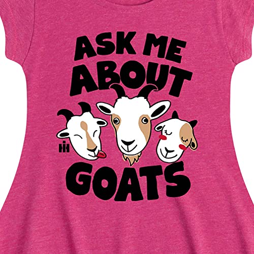 Country Casuals International Harvester - Ask Me About Goats - Toddler Girls Fit and Flare Dress2