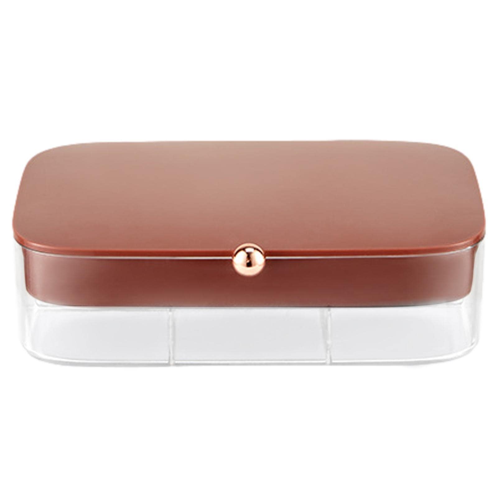 Organiseur de bijoux à 30 compartiments – Présentoir à 30 compartiments avec couvercle | Boîte de rangement empilable pour boucles d'oreilles, colliers