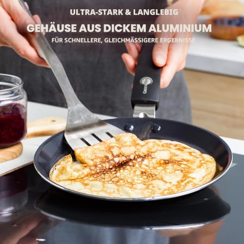 GreenPan Essentials Gesunde Keramische Antihaft-Pfannkuchenpfanne 24 cm, PFAS-frei, Induktion, Backofen- und Bratensicherheit bis 160°C… – Ansicht 5