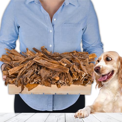Rehhaut mit Fell für Hunde 1 kg (ca. 50-55 Stück) | Getrocknete Kauartikel aus REH | Luftgetrocknet, fettarm, getreidefrei | Monoprotein | Naturprodukt für kleine & große Hunde