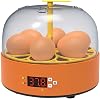 Mini Egg Incubator 6Eggs, Eggs Hatcher with Automatic Turner with Humidity, Chicken Incubators - for Hatching Chicken Duck Goose Quail Fertilized Eggs, Lcd Display A 6 Eggs