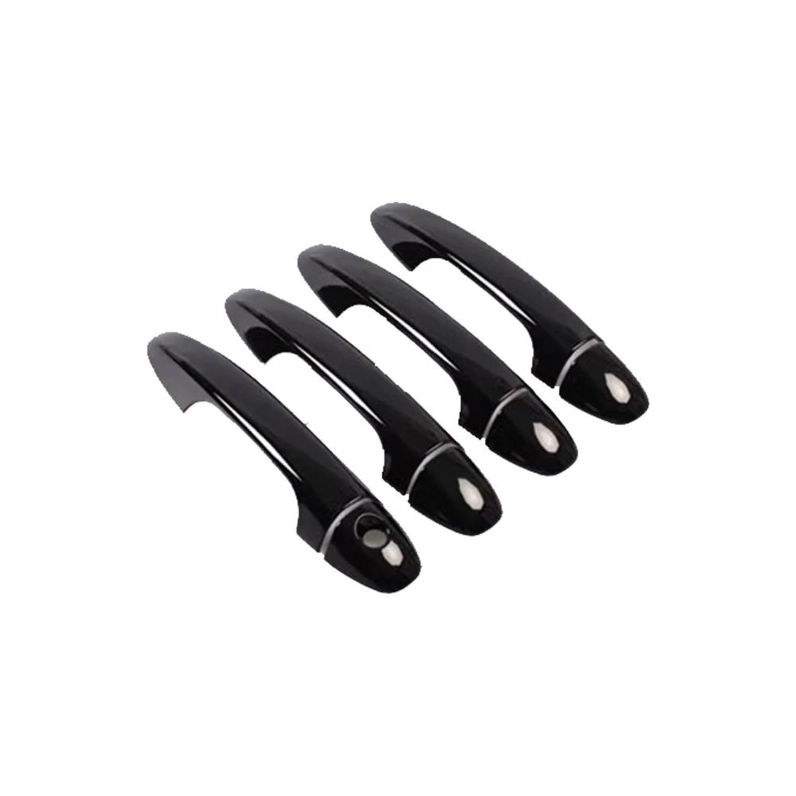 Kjhopy Black A Abs Chrome Car Door Handle Cover For Toyota For Hilux Revo For Rocco For Fortuner For Innova Rav4 2016-2020 Sr5 Exterior Door Handle(Black A)